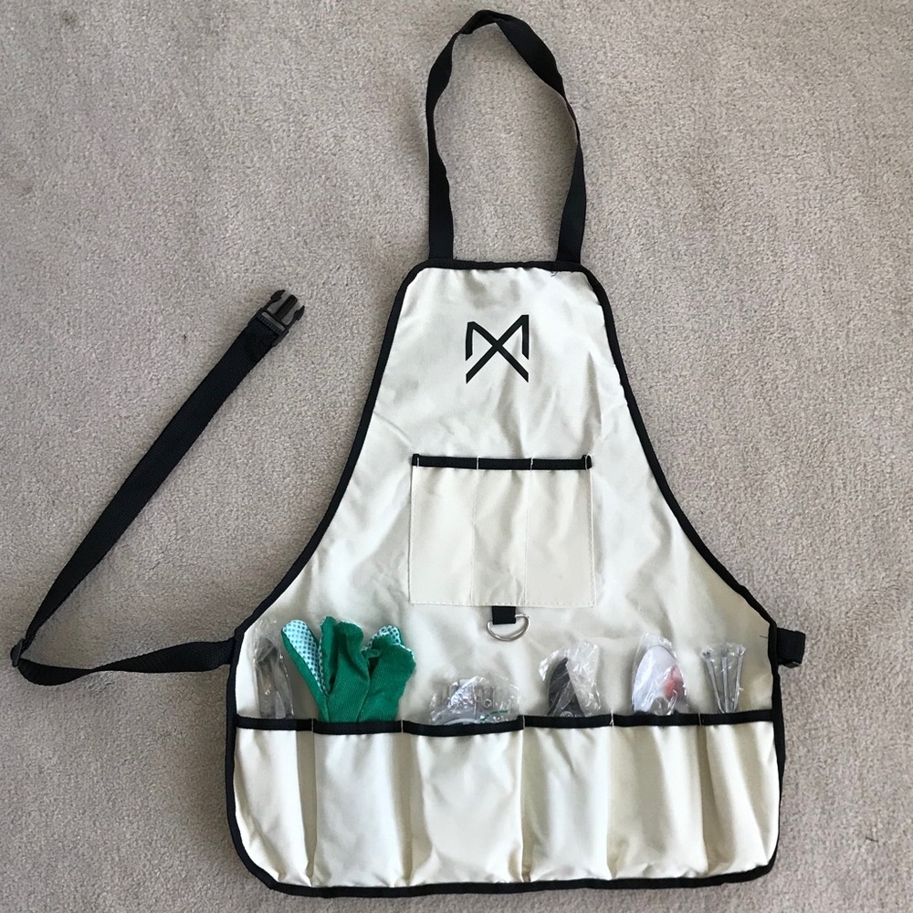 Garden apron and tools